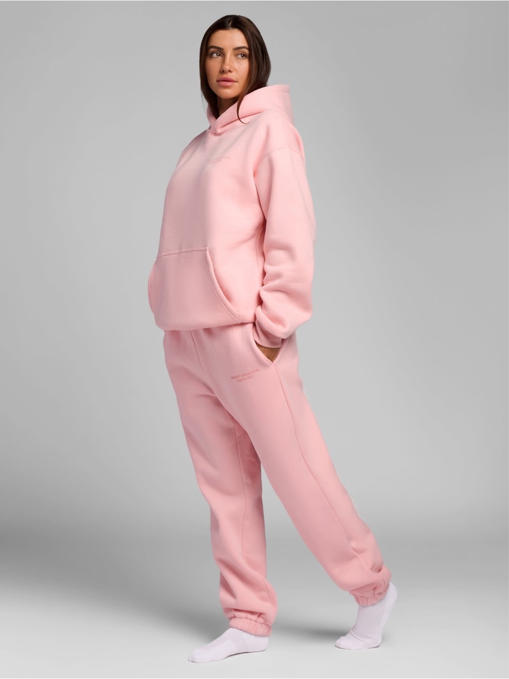 Comfrt Pastel Sweatpants Size Medium Bubblegum Pink Fleece Lined Thick Cozy